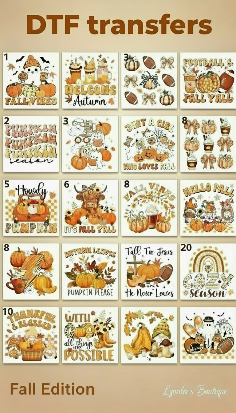 “FALL EDITION” Designs for your Snow Globe Cup
