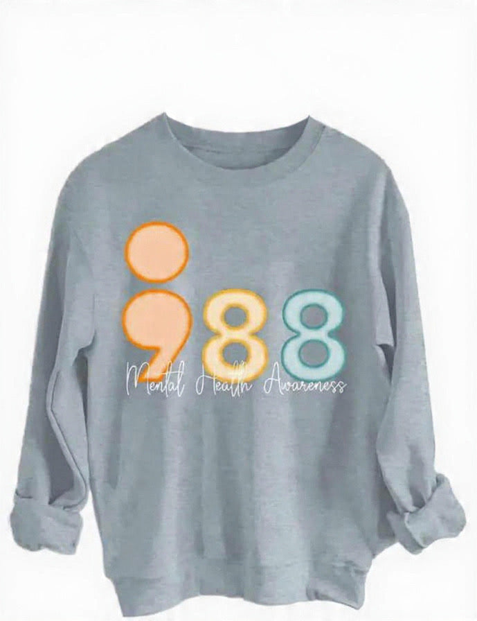 ; 988 Mental Health Awareness “15% of ALL purchases goes to mental health services in the community”