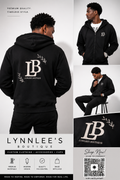 LB Signature Premium Zip-Up Hoodie – Midnight Black Edition