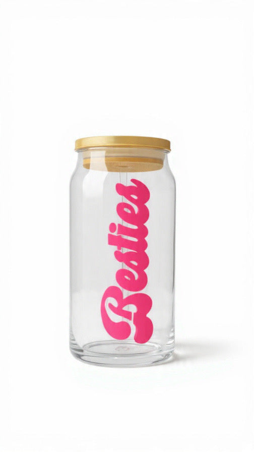 Besties 18OZ Glass Cup