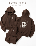 Lynnlee’s Boutique Signature Luxe Zip-Up Tracksuit Set – Chocolate Brow